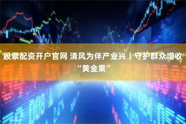 股票配资开户官网 清风为伴产业兴丨守护群众增收“黄金果”